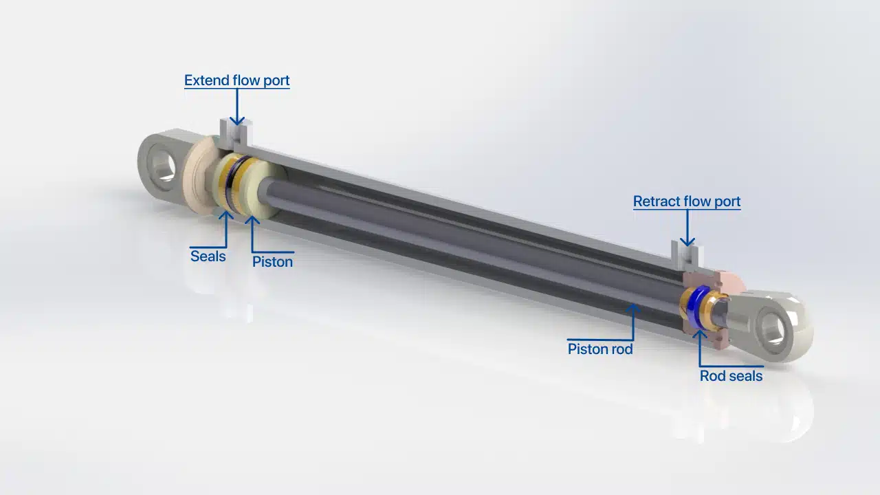 Piston rod of hydraulic cylinder